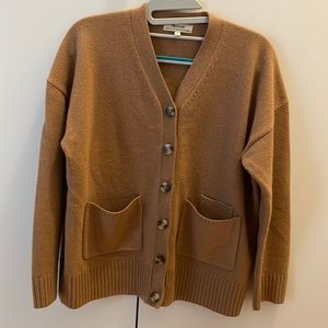 Madewell size M resources cashmere brown cardigan with pockets
